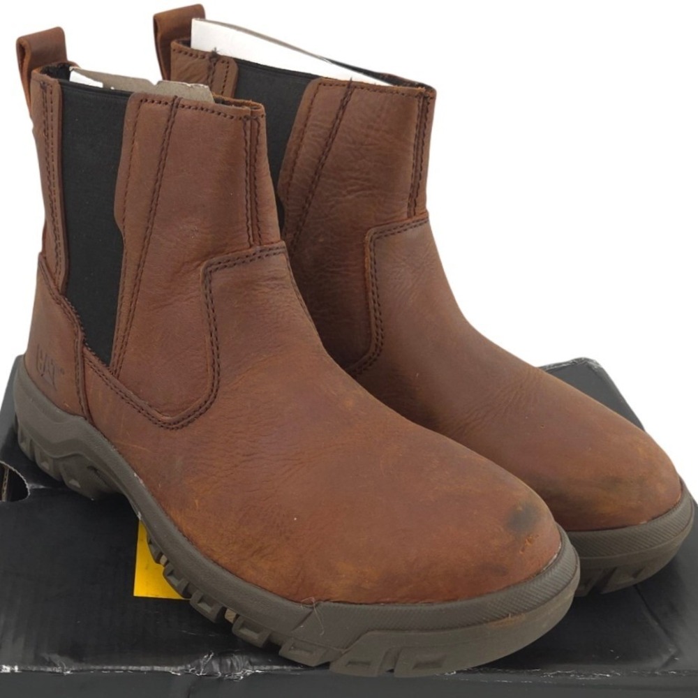 Caterpillar Abbey Work Boot Womens 6M Brown Steel Toe Leather Waterproof P91027